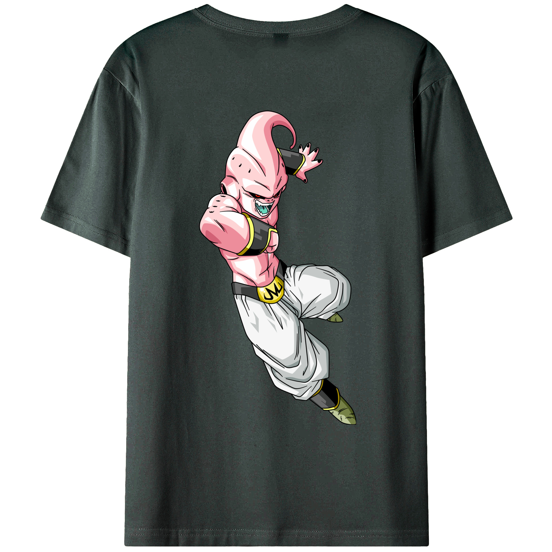 （画像用） ドラゴンボール 魔人ブウ DRAGON BALL Majin Buu 綿100％ メンズ半袖Tシャツ（バックプリント） 通気性